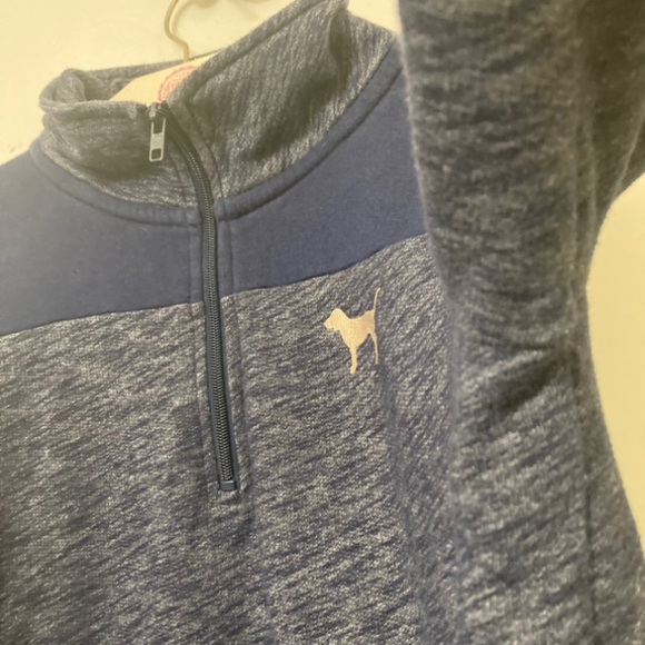 Victoria’s Secret Pink Quarter Zip Pullover Hoodie Size Small Love Pink VsPink - Picture 6 of 17